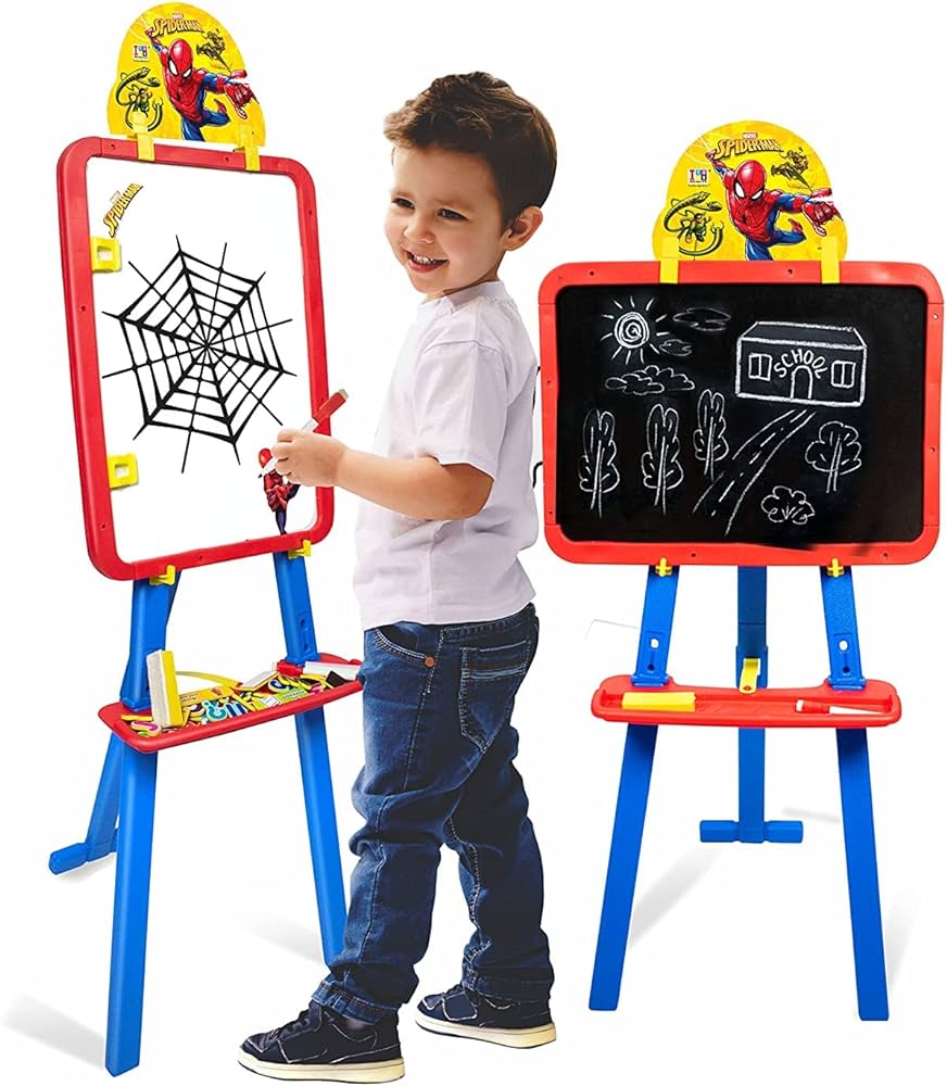 Double-Sided Whiteboard & Chalkboard Standing Easel - Image 2
